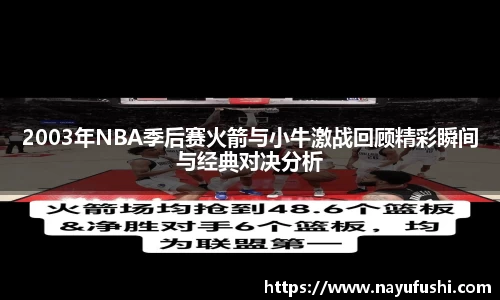 2003年NBA季后赛火箭与小牛激战回顾精彩瞬间与经典对决分析